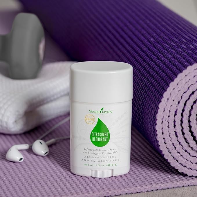 Young Living CitraGuard Deodorant - 1.5 oz - Natural Odor Protection Moisture-Absorbing Formula with Plant-Based Ingredients Vegan-Friendly - Fresh and Skin-Nourishing