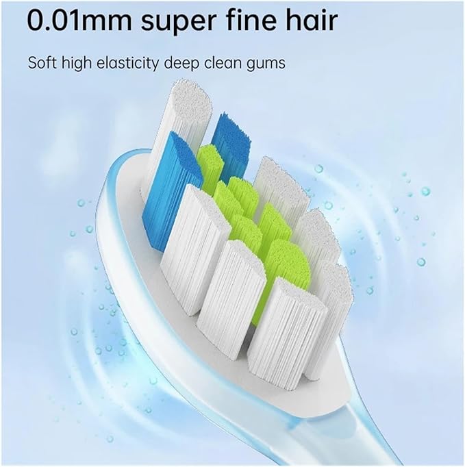 8Pcs Replacement Brush HeadsCompatibility for Philips HX6064 HX6930 HX6730 Sonic Electric Toothbrush Vacuum 4100 6500 6100 5300 C3(PS Green)