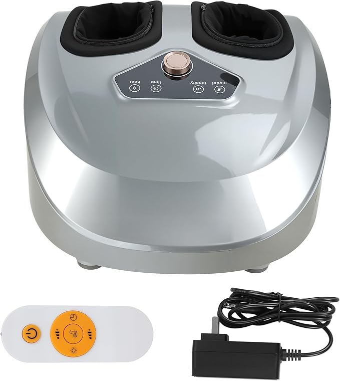 Electric Foot Massager Shiatsu Foot Massage Machine with Remote Control Multi‑Mode Kneading 3 Heat Levels Deep Rolling Massage for Plantar Fasciitis Foot Pain &amp Fatigue Relief Auto‑Off Timer