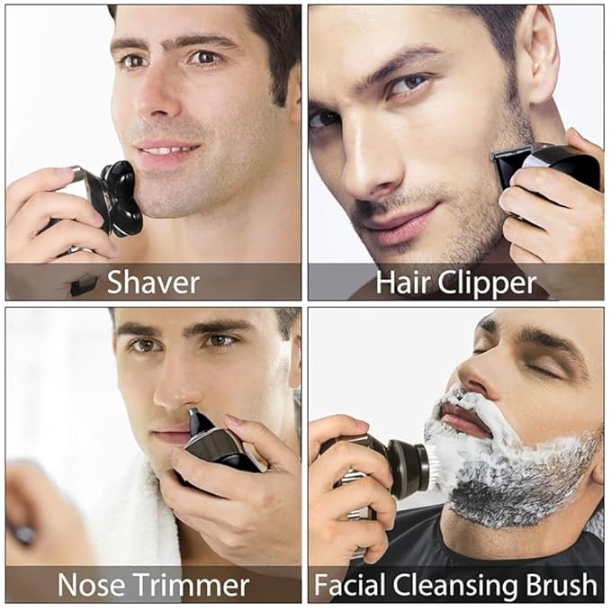 Head Shavers for Bald Men 5 in 1 Grooming Kit Electric Shaver for Men Rechargeable Beard Hair Trimmer Razor Facial Wet Dry Bald Head Shaving Machine