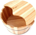 Foot Massagers Household Foot Bath Barrel with Lid or with Massager Bath Barrel Bathroom Pedicure Wooden Barrel Massage Foot Bath Barrel-A