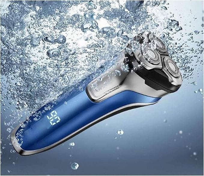 Electric Razor Rechargeable Electric Shaver 100% Waterproof Wet &amp Dry Rotary Shavers for Men Electric Shaving Razors with Pop-up Trimmer LED Display