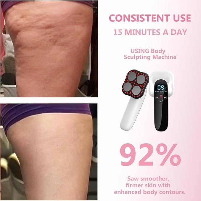 MASIKE Body Sculpting Machine - Professional Handheld Cordless Cellulite Massager - Suitable for Belly Neck Legs Hip Arms Gift for Women
