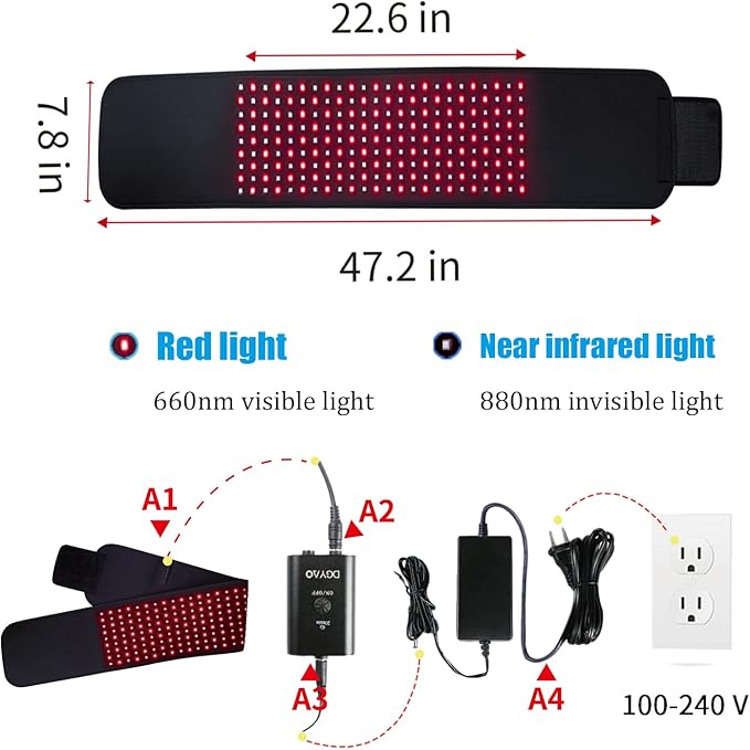 2020 New LED Red Light＆Near Infrared Light Therapy Devices Large Pads Wearable Wrap for Pain Relief Belt FDA Cleared Device