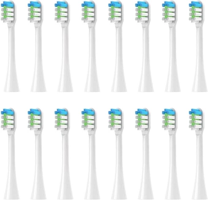Replacement Toothbrush Heads Compatible for Nandme Nx8000 Sonic Electric Soft Dupont Bristle Tooth Brush Head4/8/16PCS(16pcs White)