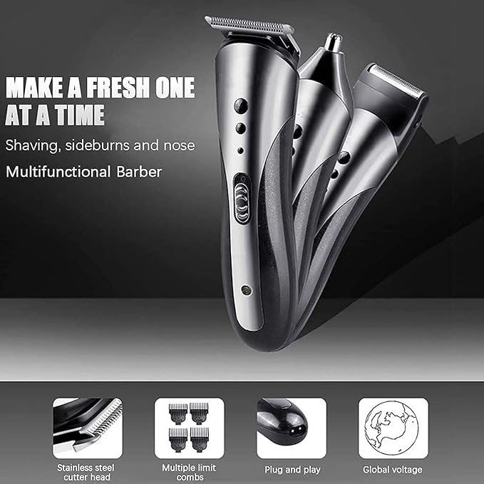 Ear and Nose Hair Trimmer Clipper for Men Women Eyebrow Facial Electric Hair Trimmer Safed Painless Stainless Steel Dual Edge Blades Professional Nasal Hair Removal (Color : B)