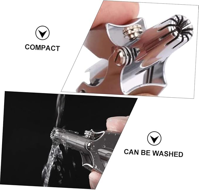 MERRYHAPY 3sets Men Nose Hair Clipper Portable Nose Hair Trimmer Removal for Men Scissors