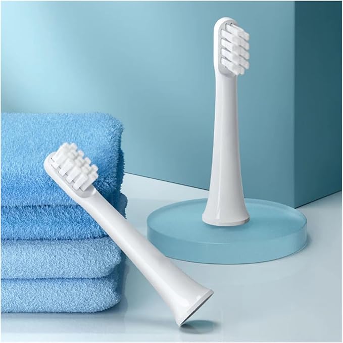 8PCSCompatible for XIAOMI MIJIA T100 Replacement Brush Heads Sonic Electric Toothbrush Vacuum Dupont Soft Bristle Suitable Nozzles(8White)