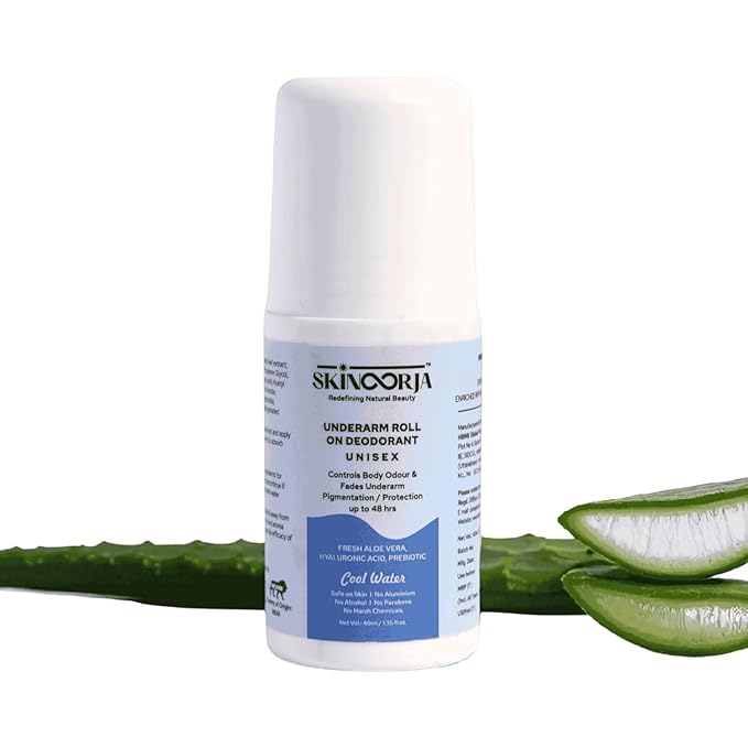 BEMT Underarm Roll-On Deodorant – Unisex | Aloe Vera Hyaluronic Acid Prebiotic &amp Niacinamide | Helps Reduce Body Odor &amp Supports Even-Looking Underarms – 40 ml