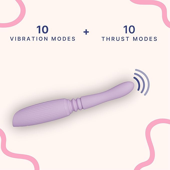 FAMILIAR Personal Vibrator Massager for Women with Heating &amp Telescopic Remote Control Cordless10 Modes for Self-Care and Relaxation Female Tools for Muscle Relief USB Rechargeable (Purple)