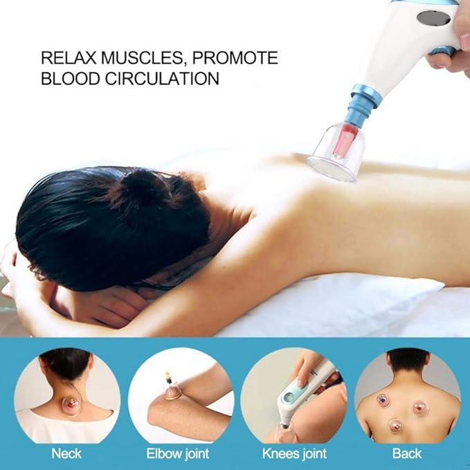 ELQ Electric Vacuum Cupping Set Body Cupping Therapy Kit for Anti Cellulite Body Lymph Drainage Pain Relief Massage