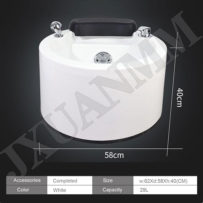 Acrylic Footbath Foot Soak Tub Acrylic Pedicure Sink with Heat and Massage Pedicure Bowl Salon Massage Equipment Home Foot Bath Special for Hotel Foot Bath Club for Foot Soaking B