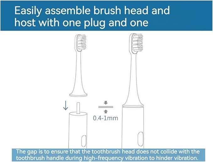10pcsCompatible for Xiaomi Mijia T302/T501 Replacement Brush Heads Sonic Electric Toothbrush Protect Soft Bristle