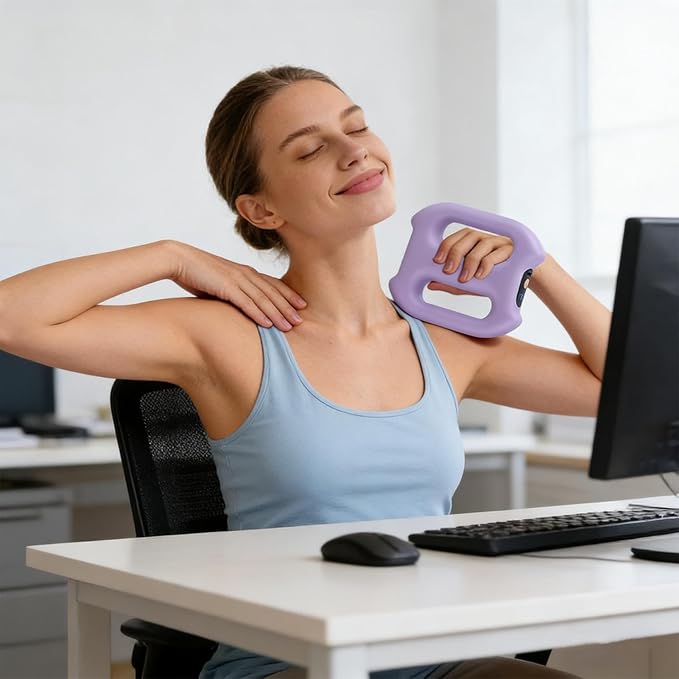 Abdominal Massager 2 in 1 Adjustable Strap and Ergonomic Grip Fascial Body Massager for Muscles | For Fitness Training Buttocks Back Thigh Arm Shoulder