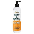 Tallow &amp Goat Milk Body Wash handmede body soap Moisturizing and Cleansing for All Skin Types 12 oz (Regular)