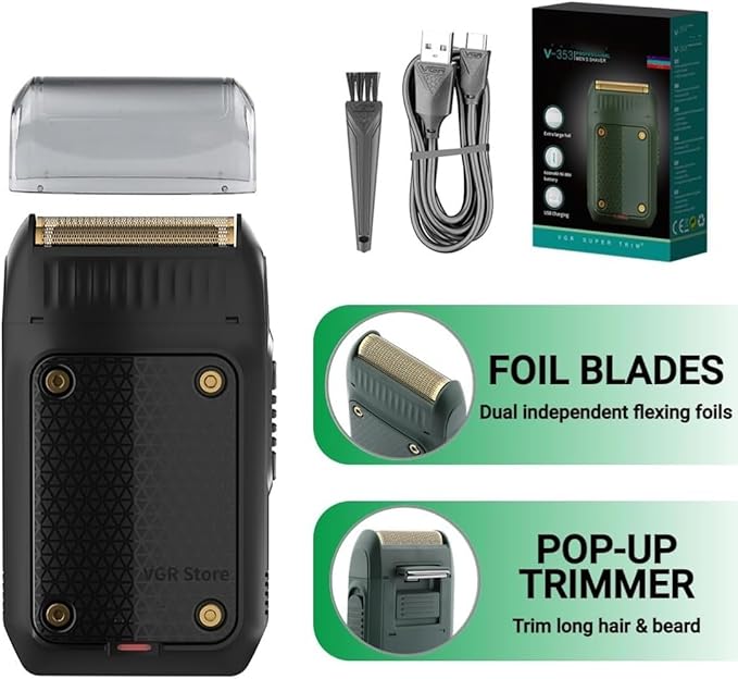 Electric Razor for Men's Professional Men's Razor Electric Shaver Mini Beard Trimmer Shaving Machine Foil Blade Trimmer USB Rechargeable