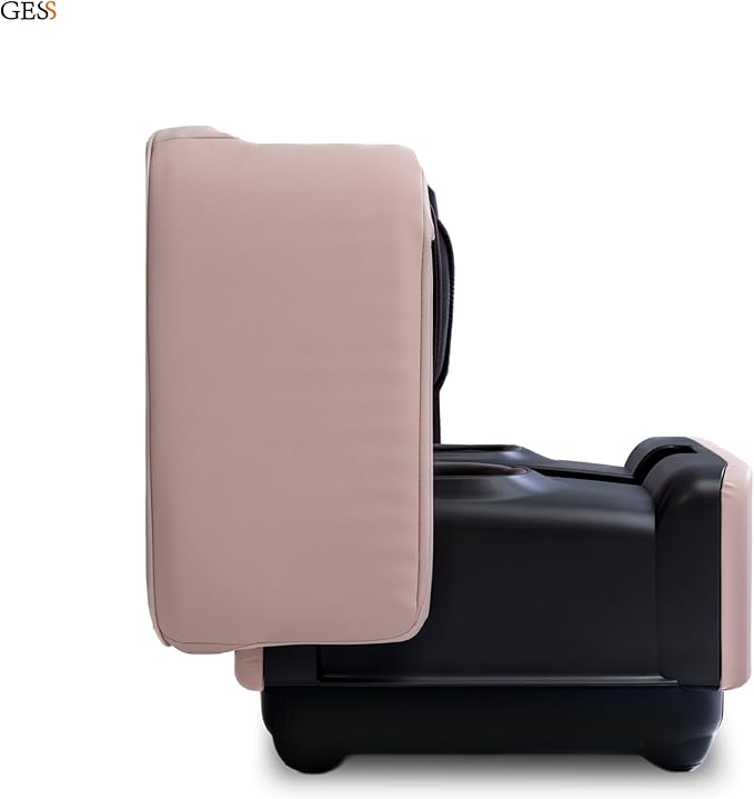 GESS PUF 3-in-1 Foot &amp Calf Massager Electric with Heat &amp Shiatsu Air Compression Timer - Massager for Blood Circulation &amp Relaxation at Home Beige