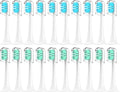 Compatible for Mijia T300/T500/T700 Sonic Toothbrush Heads Replaceable Refill Nozzles 4 Colors with Caps 4/20Pcs(10Green10Blue)