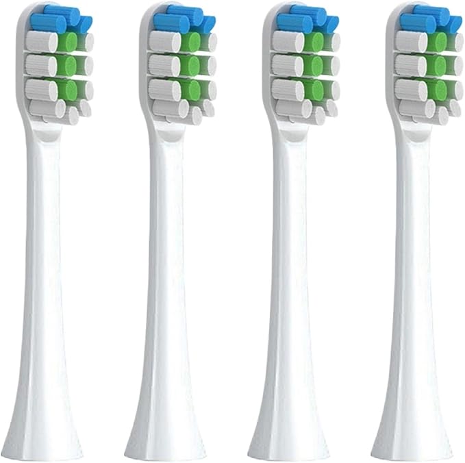 Replacement Toothbrush HeadsCompatible with ROAMAN T3/T5/T10/T10S/T20/E7/V5 Electric(4pcs White)