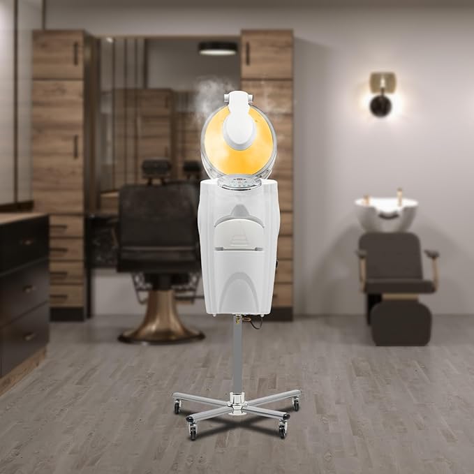 Professional Hair Steamer Machine Lights Adjustable Hair Steamer Multi-Function Hair Conditioning Steamer with Ozone &amp Cold Mist Deep Moisturizing Hair Care Hot Mist for Spa Home Use Salon