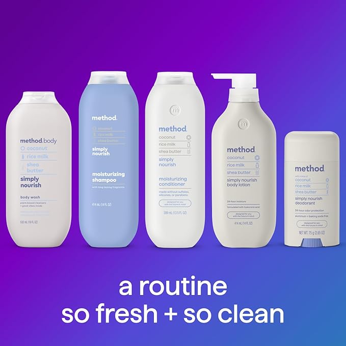 Method Body Wash (18oz) and Lotion (14oz) Gift Set Simply Nourish
