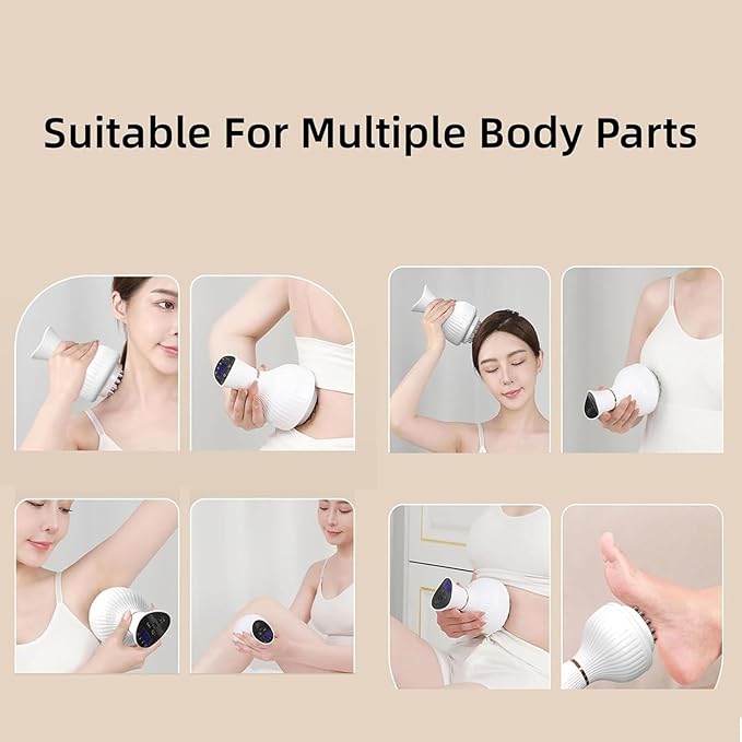 Neuro Relief Home Pro Massager Cleanse 4-in-1 Leg Massager Cordless Handheld Leg Massager for Shoulder Foot Full Body Electric Meridian Massage Brush for Muscle Pain Relief (2Set)