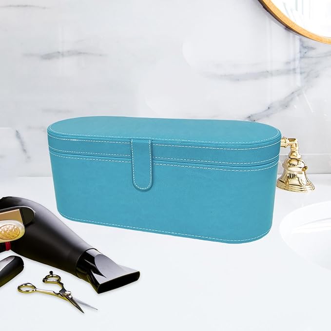 Hard Storage Case for Hair Dryer Hairdryer Holder Portable Dustproof Waterproof Protection Storage Bag Travel Case for Trip Blue