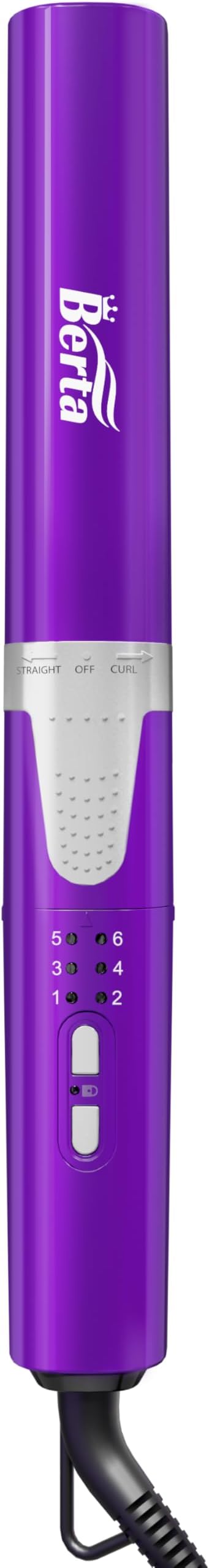 BERTA 1 inch Curling Iron Flat Iron-Hair Straightener and Curler 2 in 1Professional Ceramic Curling Wand for Long Short HairQuick Heat Up6 Temps Styling Tools
