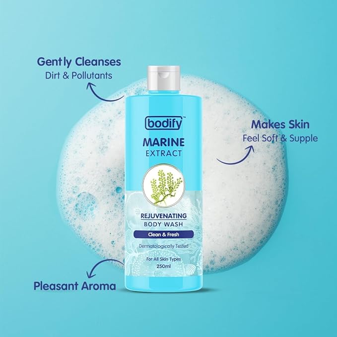Marine Extract Rejuvenating Body Wash 250 Ml | Clean &amp Fresh | Paraben Free | All Skin Types