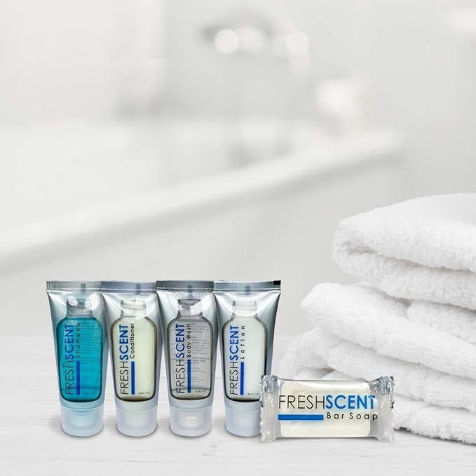 Freshscent Body Wash 1oz (100 Pack) Hotel Travel Size Bulk Amenities and Toiletries for Hospitality
