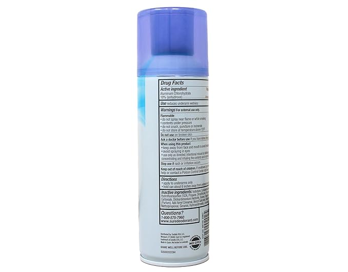 Sure Regular Scent Aerosol Antiperspirant and Deodorant - 24-Hour Protection for Men and Women - Fast Drying Spray Deodorant - 6 oz Pack of 3