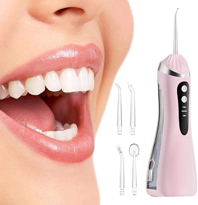 Water Dental Flosser for Teeth Cordless Portable Water Flosser with 3 Modes Rechargeable Electric kit Waterproof Electric Irrigator for Braces Sensitive Gums Home &amp Travel Use