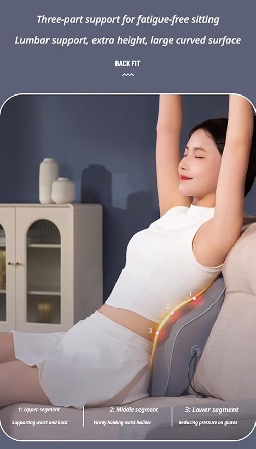 Back Massager for Pain Relief Shiatsu Neck and Back Massager with Heat for BackShoulders Multifunctional Massage PillowGift for Mom and Dad