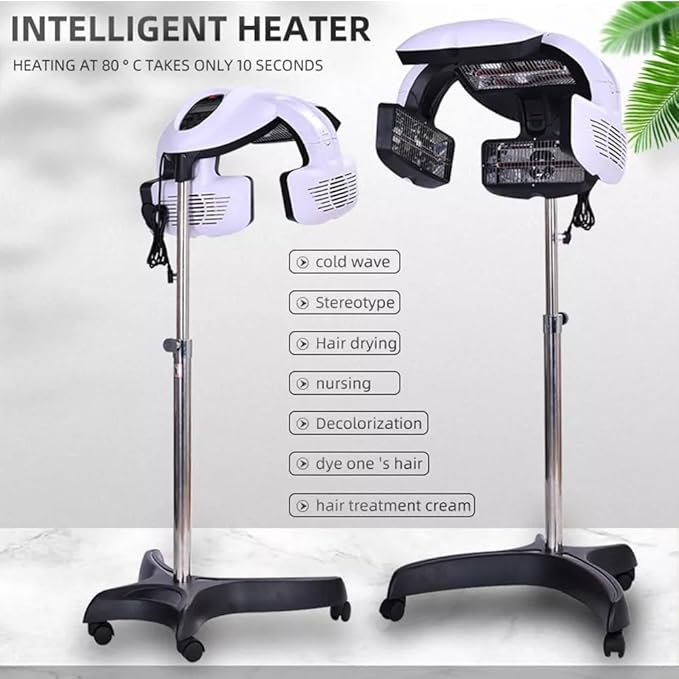 Professional Floor Standing Hair Cover Dryer Processor Temperature Perm Color Heater for Salon Hairdressing Station Spa