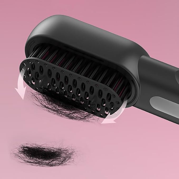 Hair Straightener Brush Portable Cordless Hair Styling Comb with LED Display for Home and Travel (02)