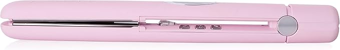 Sleek'e Professional Titanium Hair Straightener/Flat Iron for All Hair Types - 1-Inch Floating Plates with Negative Ion Booster for Shinier Hair (Pink)