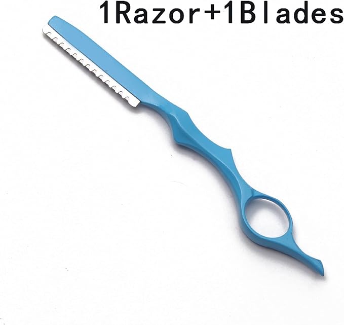 Professional Sharp Barber Blades Hair Razors Hair Cut Cutter Knife Slimming Styling Tool(E Add 1 Blade)