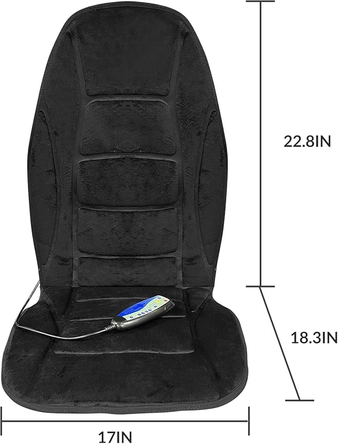 Back Massager with Heat Massage Chair Pad with 5 Vibrating Modes 2 Heat Levels Electric Massage Seat Cushion Massage Pad for Back Pain Relief Gifts for Men Husband Him Dad Mom Her