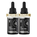 The Beard Struggle Tonic + Elixir Beard Oil Bundle - Silver Collection - Grooming Beard Oil - Softens Moisturizers and Strengthens Beard Growth - Pack of 2 Alfheim's Forests