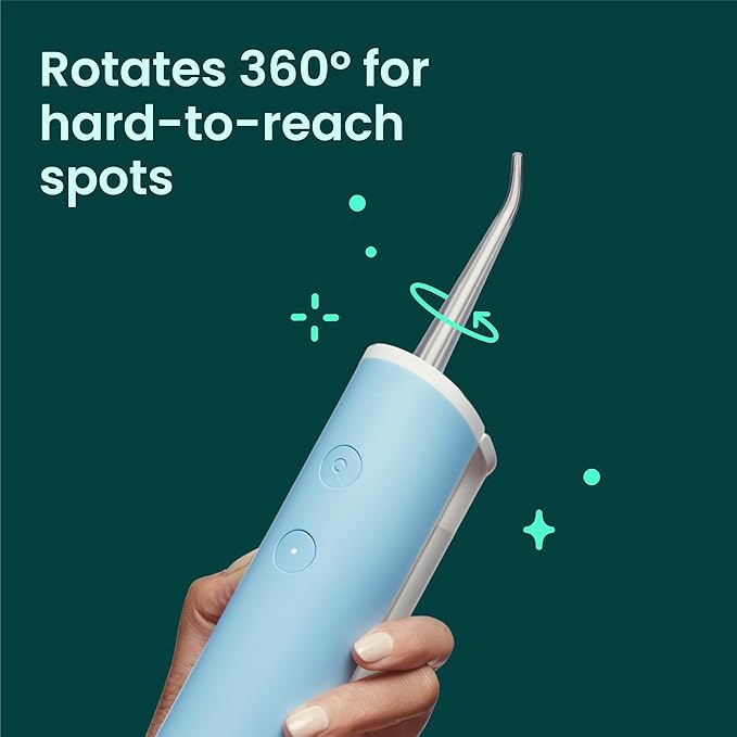 quip Water Flosser Tip Refills - Cordless Water Flosser Refill Tips - Teeth Cleaner Pick with 360 Degree Rotating Replaceable Tip Rechargeable Water Dental Pick Refills - 3 ct