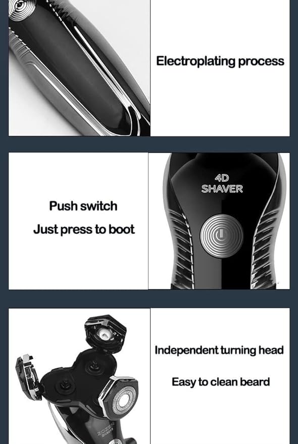 Electric Razor for Men's Men's Shaver Electric Razor for Men Trimmer for Men Hair Cutting Machine Safety Razor USB Charger Nose Shaver Washable