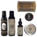 Skully's Ultimate Double Tap Beard Care Kit (Fresh and Clean Barber Shop Scent) - Beard Oil Beard Balm Beard Comb Beard Conditioner Mustache Wax for Men
