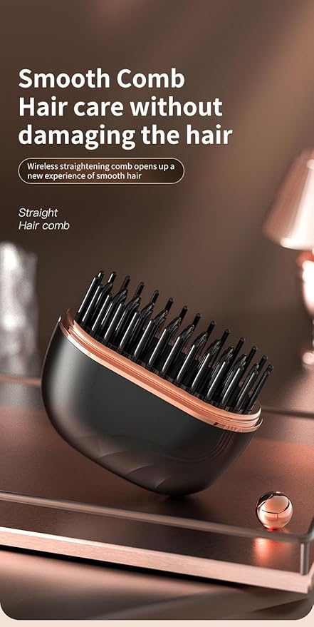 Mini Straightener Brush Rechargeable Portable Mini Straightener Capsule Hair Straighteners &amp Styler 3-Speed Temperature Control Lightweight and Portable (Mix)