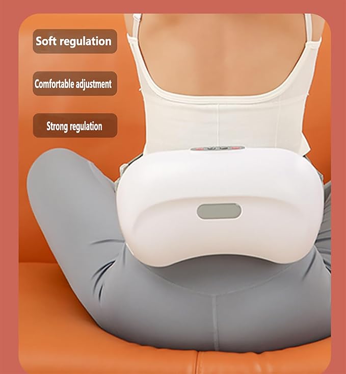 Electric Abdominal Massager Tummy Kneading Instrument 3 Gear Adjustment 12 Magnet Assist Deep Massage Big Double Disc Massage Stomach Maintenance for Abdominal Back Neck and Legs
