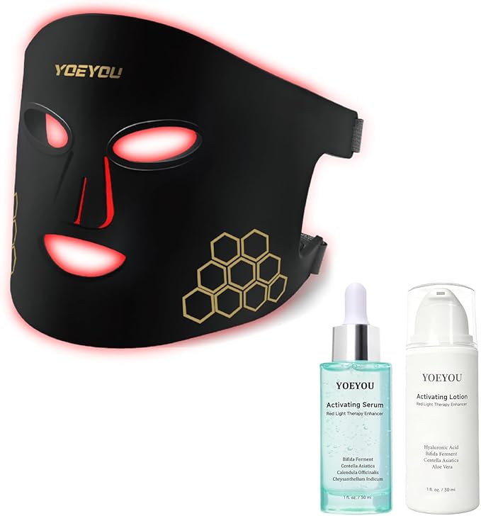 Red Light Face Mask Activating Serum and Recovery Lotion