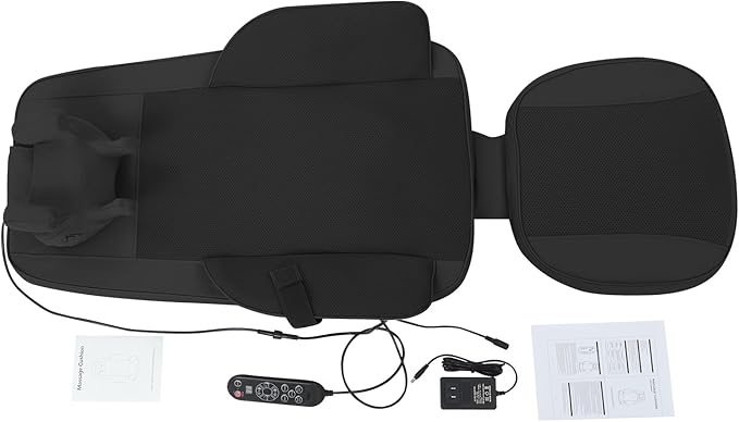 Neck and Back Massager with Heat Back Massage for Pain Relief Deep Tissue Chair Massager Chair Pad for Neck &amp Full Back Shiatsu &amp Kneading Massage Gifts for Women Men Dad Mom Home Office