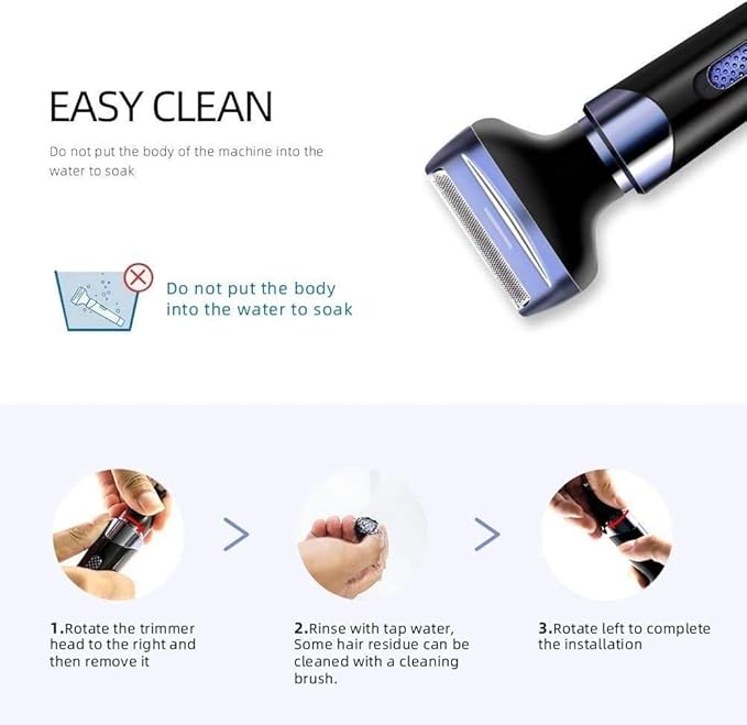 Ear and Nose Hair Trimmer Clipper for Men &amp Women 4 in 1 Rechargeable Professional Eyebrow Trimmer Waterproof Painless Facial Hair Remover