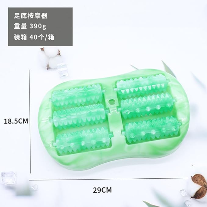 足部按摩器三排滚轮多触点防滑塑料足摩老年人足底按摩器 HomeOffice Body Electric Massagers