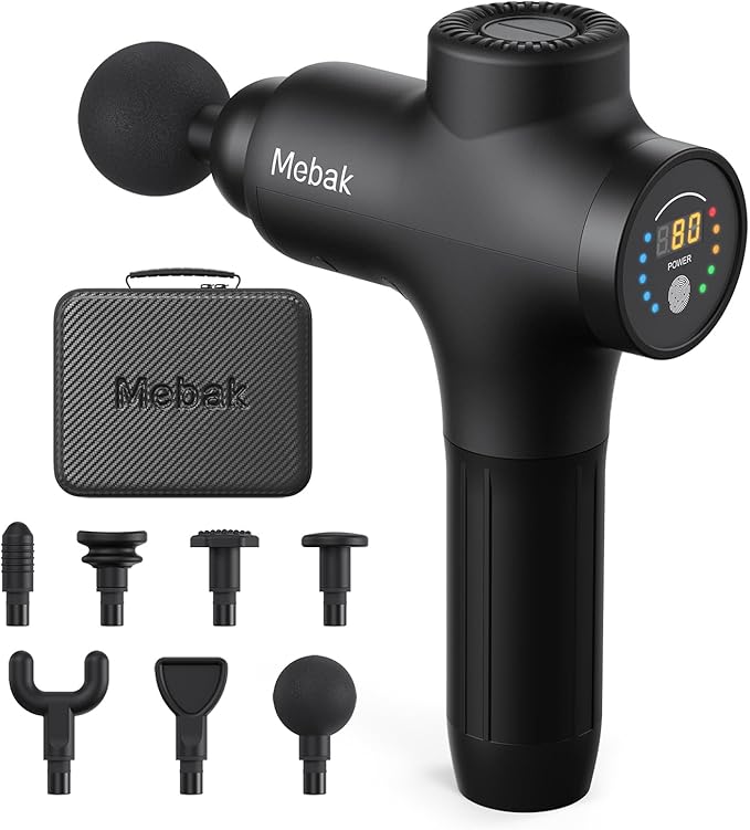 Mebak 3 Massage Gun Massage Gun Deep Tissue for Athletes Professional Muscle Percussion Massager Massager for Shoulder Leg Back Body Pain Relief Quiet Portable Sport Tool Gifts for Him