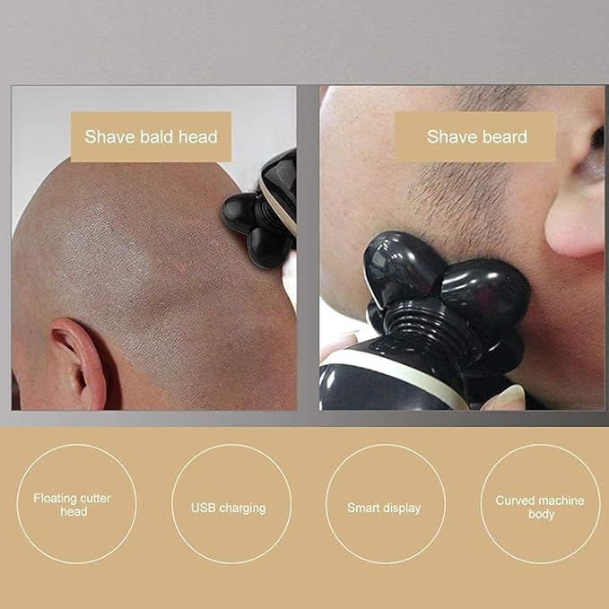 Electric Razor for MenMen's 4 in 1 Cordless Electric Rotary ShaversWaterproof USB Rechargeable Electric Shaver